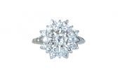 Vintage Diamond Cluster Ring