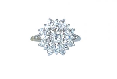 Vintage Diamond Cluster Ring