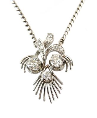 Vintage Diamond Spray Necklace
