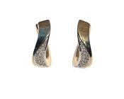 Vintage Diamond Stylized Hoop Earrings