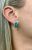 Modern Emerald and Diamond Earrings