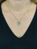 Vintage 3.73ct Emerald and Diamond Pendant and 18kt. Yellow Gold Chain