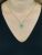 Vintage Emerald and Diamond Pendant and 18kt. Chain