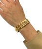 Vintage Freshwater Pearl Lily Of The Valley Hinged Bangle Bracelet