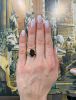 Vintage 5.63ct Garnet and Diamond Ring in 14kt Yellow and White Gold