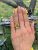 Modern Green Prasiolite and Diamond Ring