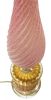 Vintage Murano Glass Lamp In Vibrant Pink With Gold Fleck