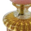 Vintage Murano Glass Lamp In Vibrant Pink With Gold Fleck