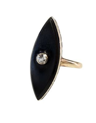 Vintage Onyx and Diamond Ring
