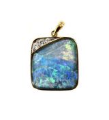 Vintage Opal and Diamond Pendant