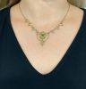 Vintage Peridot and Pearl Lavalier Necklace