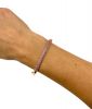 Vintage 4.78ct Pink Sapphire Hinged Bangle in 18kt Yellow Gold
