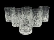Vintage Pinwheel Crystal Old Fashioned Glasses