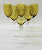 Vintage Rosenthal Crystal Versace “Medusa Lumiere” Wine Glasses In Green