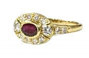 Vintage Ruby and Diamond Ring