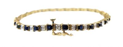Vintage Sapphire and Diamond Bracelet