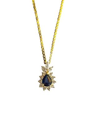 Vintage Sapphire and Diamond Pendant