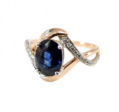 Vintage Sapphire and Diamond Ring