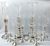 Vintage Silver Candlesticks With Hurricane Shades 