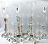 Vintage Silver Candlesticks With Hurricane Shades 