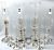 Vintage Silver Candlesticks With Hurricane Shades 