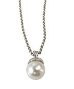Vintage South Sea Pearl and Diamond Pendant