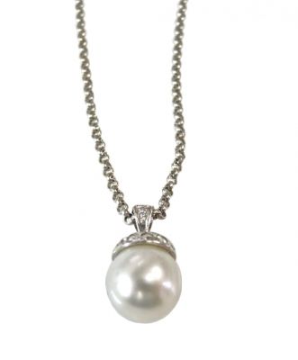 Vintage South Sea Pearl and Diamond Pendant