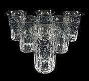 Vintage Stuart Crystal 10oz Tumblers In The “Cathedral” Pattern