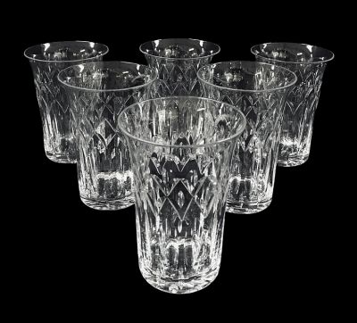 Vintage Stuart Crystal 10oz Tumblers In The “Cathedral” Pattern