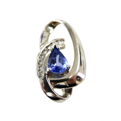 Vintage Tanzanite and Diamond Pendant