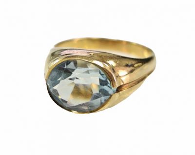 Vintage Topaz Solitaire Ring