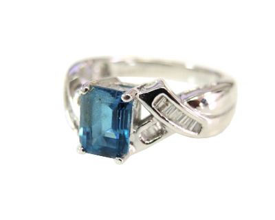 Vintage Topaz and Diamond Ring
