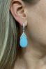 Vintage Turquoise and Diamond Drop Earrings