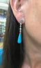 Vintage Turquoise and Diamond Drop Earrings