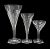 Vintage Val St. Lambert Crystal Claret/Water Goblets In The “Hafnia”Pattern