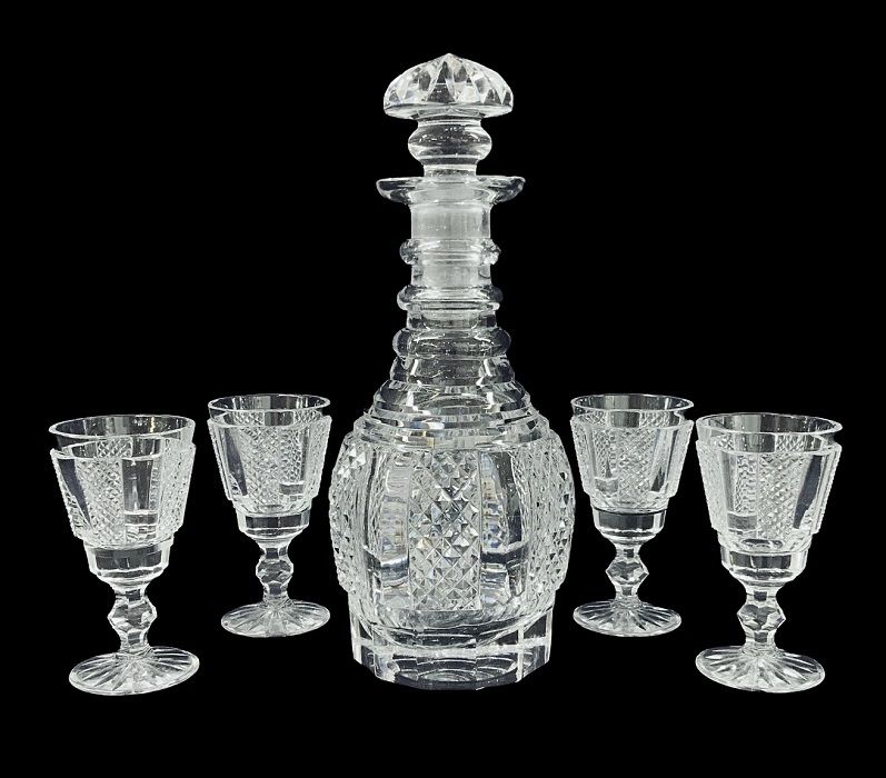 Vintage Waterford Crystal, Hibernia Pattern, Hand Cut In Ireland
