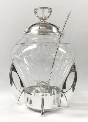 WMF Jugendstil Covered Punch Bowl And Ladle, circa 1903-10