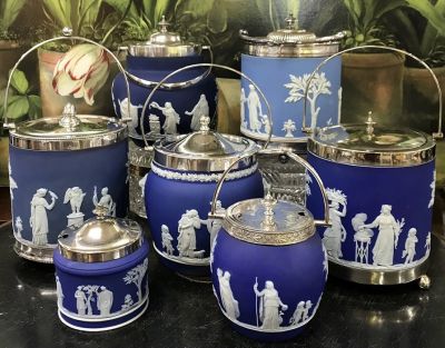 Wedgwood And Adams Biscuit Barrels