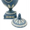 Wedgwood Jasperware Covered Urn In Blue And Cream, circa 1967