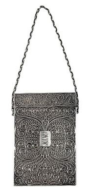 William IV Era Sterling Silver Card Case And Chain, Birmingham 1835