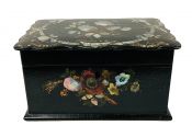 Victorian Papier-Mâché Tea Caddy, circa 1850