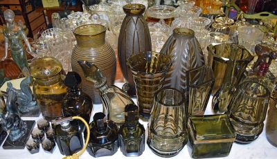 Vintage Smokey Quartz Art Glass