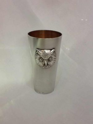 Silver Owl Beaker