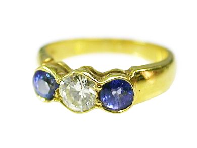 Vintage Sapphire and Diamond Ring