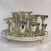 Floral Silver Vases