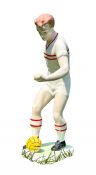 Vintage Hungarian Hollohaza Porcelain Soccer Football Player Figurine