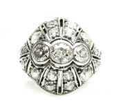 Vintage Diamond Ring Old Mine Cuts