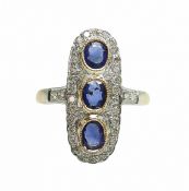 Sapphire and Diamond Ring
