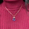 Amethyst and Diamond Pendant