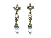 Aquamarine and Diamond Earrings